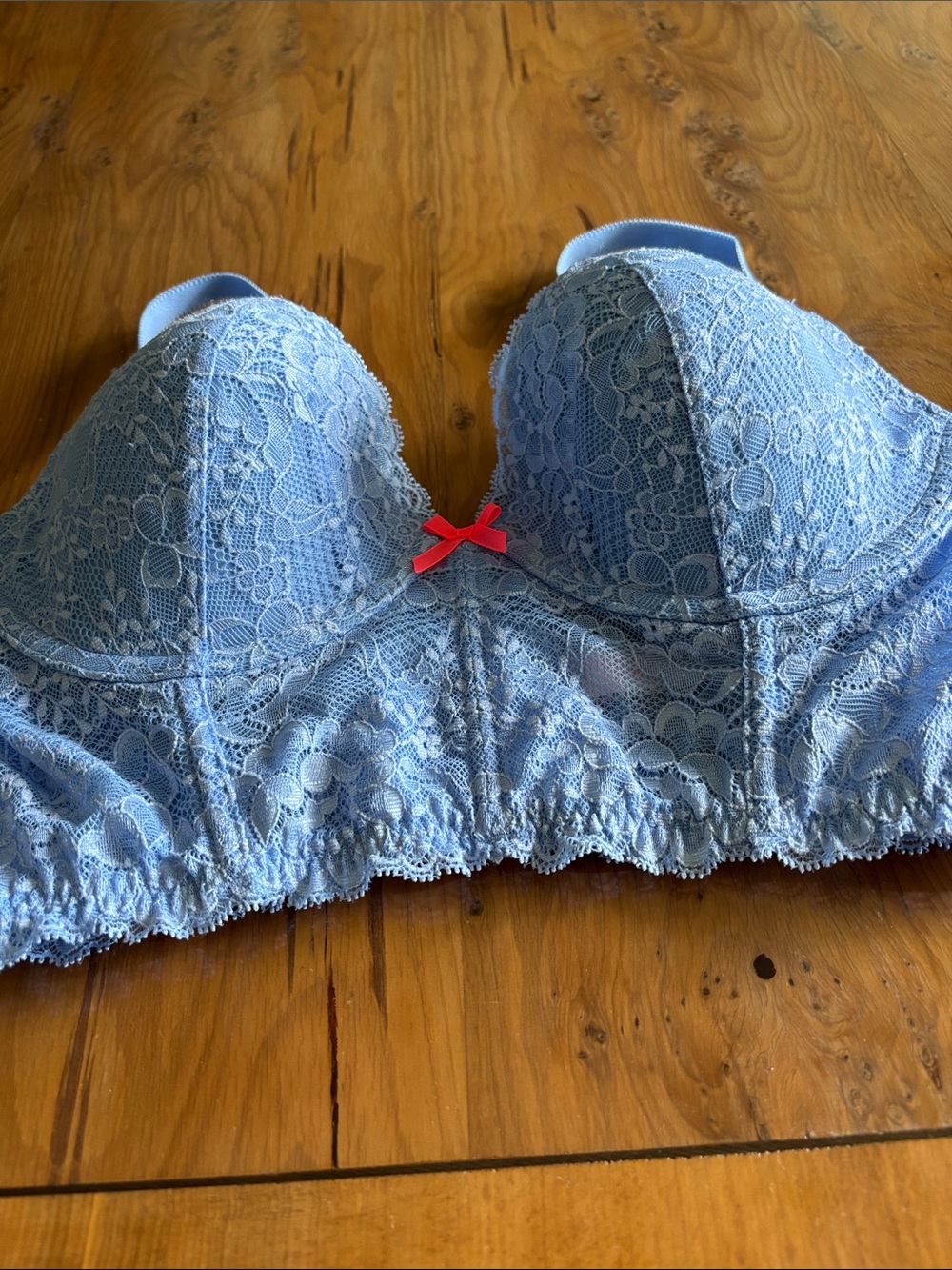 Victoria Secret‎ Women’s Lace Longline Bra in Blue  Corset Bralette 34D